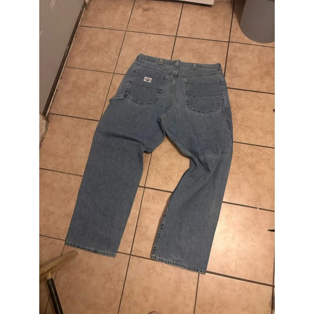 Lee Jeans Men's Size 40x32 90s Vintage, 100% Cotton, Medium Wash, Durable